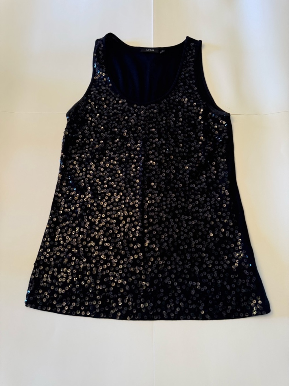 Y2K Apt. 9 Black Sequin Tank Top Sz med